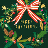Christmas wreath - Pack of 5 charity Christmas cards