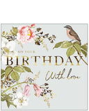 Flowers and birds - Birthday card