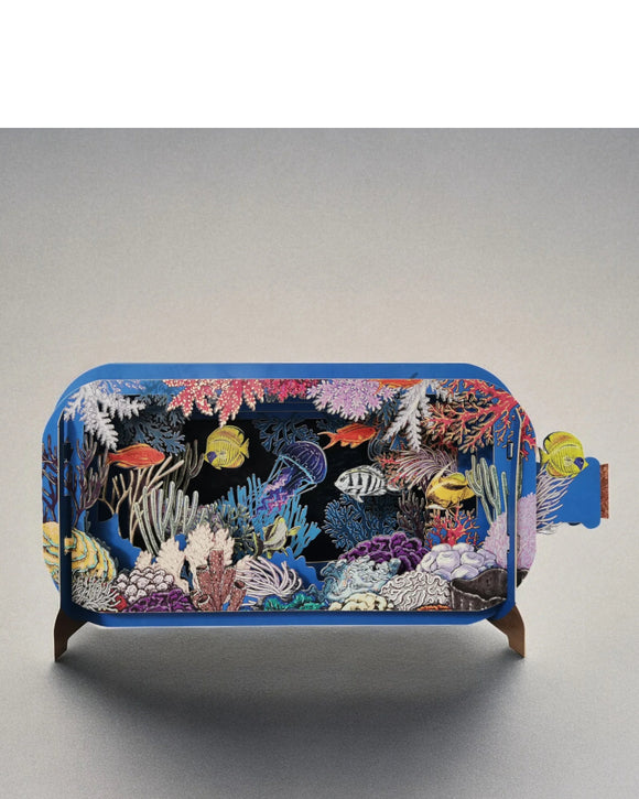 Under the sea - Message in a Bottle 3d pop up card