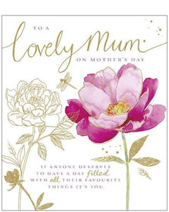 Lovely Mum - Mother's Day card