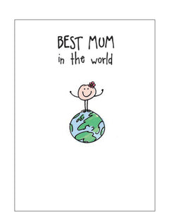 Best Mum in the World - Mother's Day card