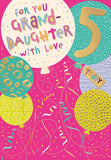 Granddaughter 5th Birthday card