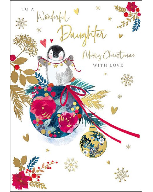 Wonderful Daughter Christmas card