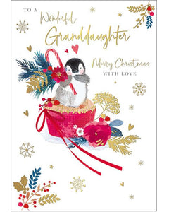 Wonderful Granddaughter Christmas card
