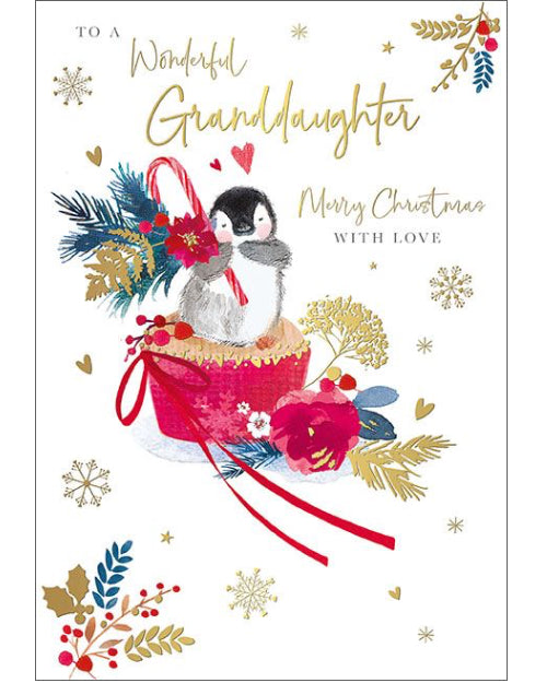 Wonderful Granddaughter Christmas card