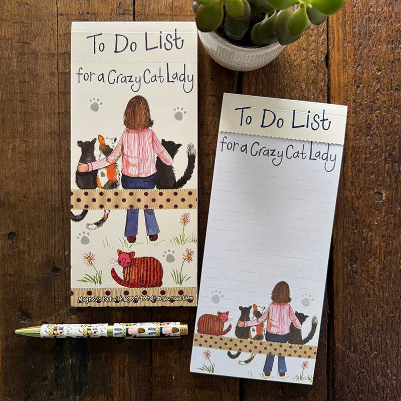 Crazy Cat Lady magnetic listpad - Alex Clark Art