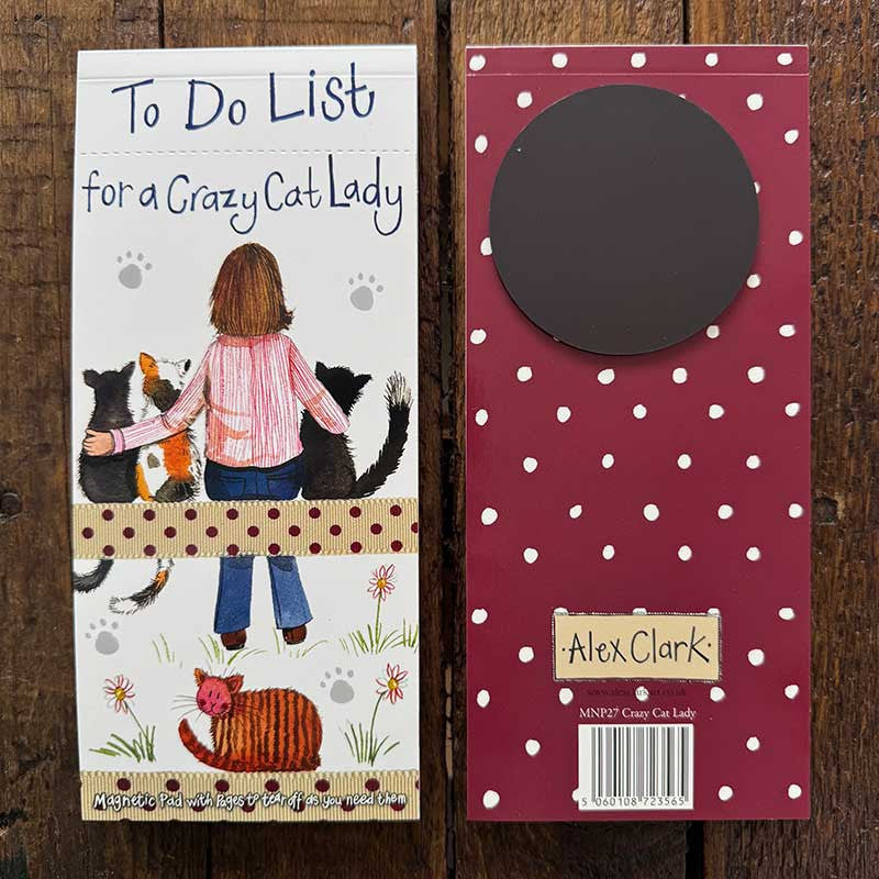 Crazy Cat Lady magnetic listpad - Alex Clark Art