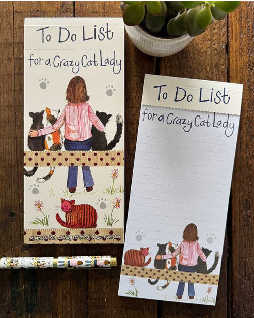Crazy Cat Lady magnetic listpad - Alex Clark Art