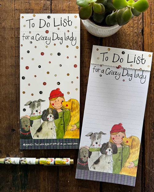 Crazy Dog Lady magnetic listpad - Alex Clark Art