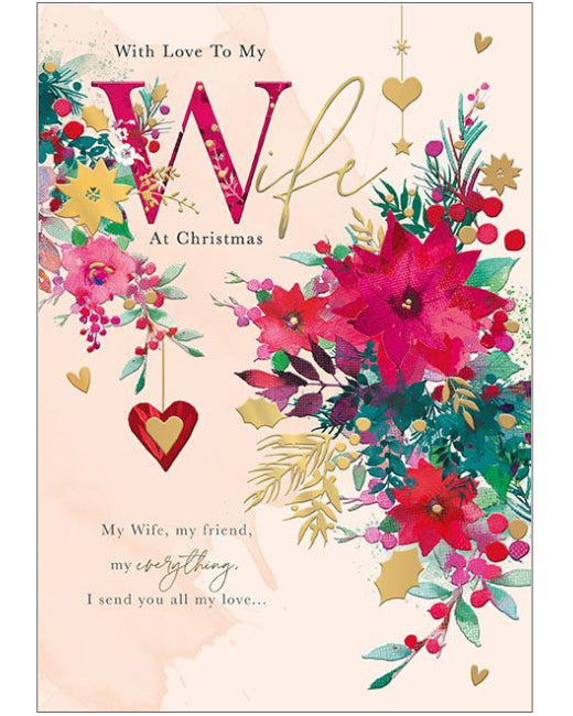 With love to my Wife Christmas card