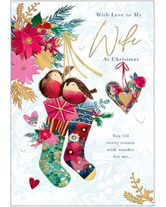 With love to my Wife Christmas card