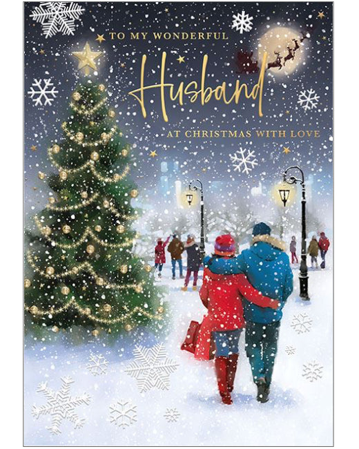 Wonderful Husband Christmas card