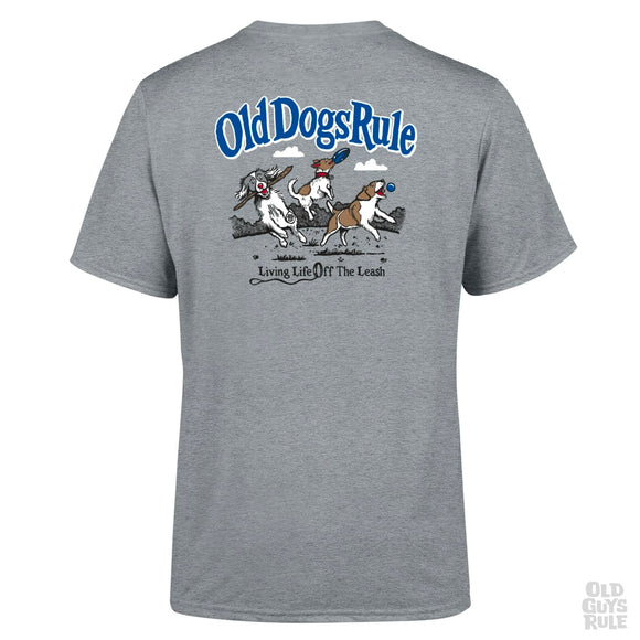 Living Life Off the Leash - Old Guys Rule T-shirt