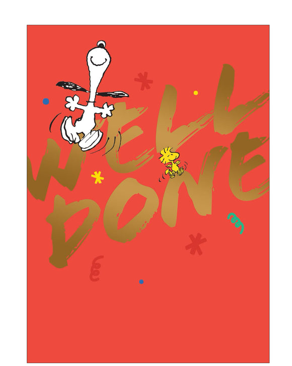 Peanuts and Snoopy - Well done card
