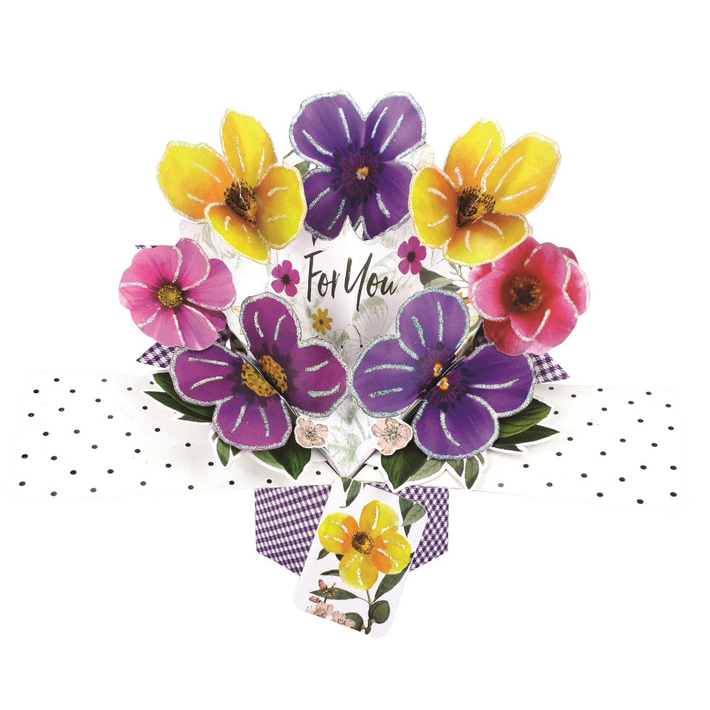 Pansies - 3d Second Nature pop up Card