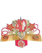 40th Birthday - 3d pop-up Birthday card