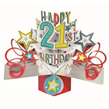 21st Birthday - 3d pop up Birthday card