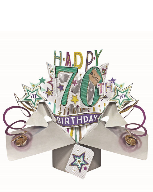 70th Birthday - 3d Second Nature pop up card
