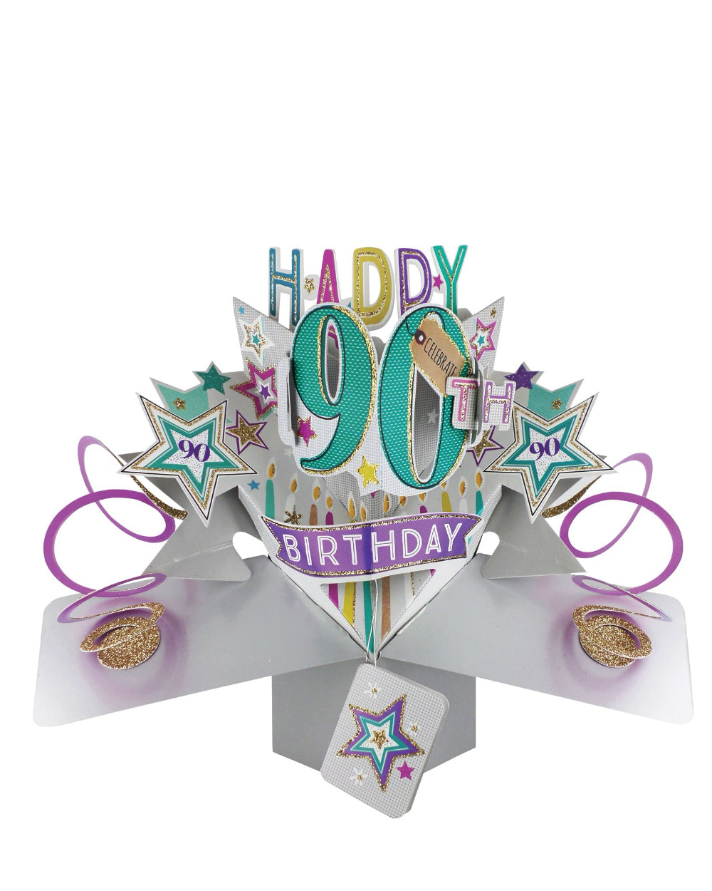 90th Birthday - 3d pop up Birthday card
