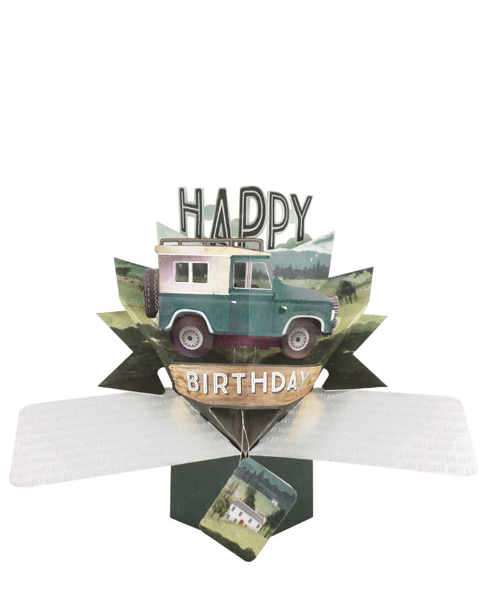 Landrover - 3d pop up Birthday card