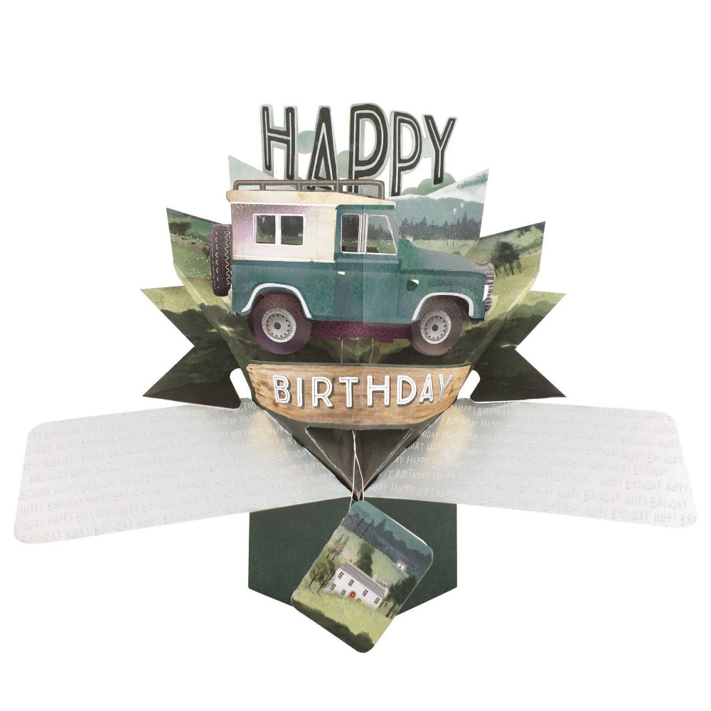 Landrover - 3d pop up Birthday card