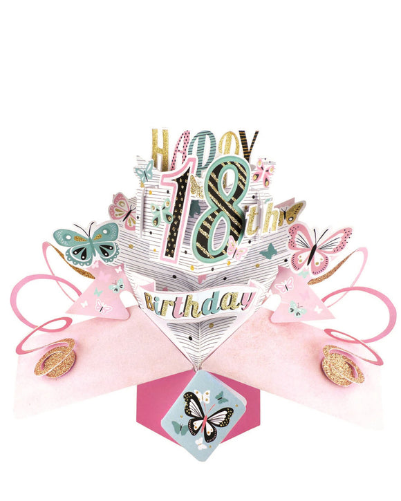 18th Birthday - 3d pop-up Birthday card
