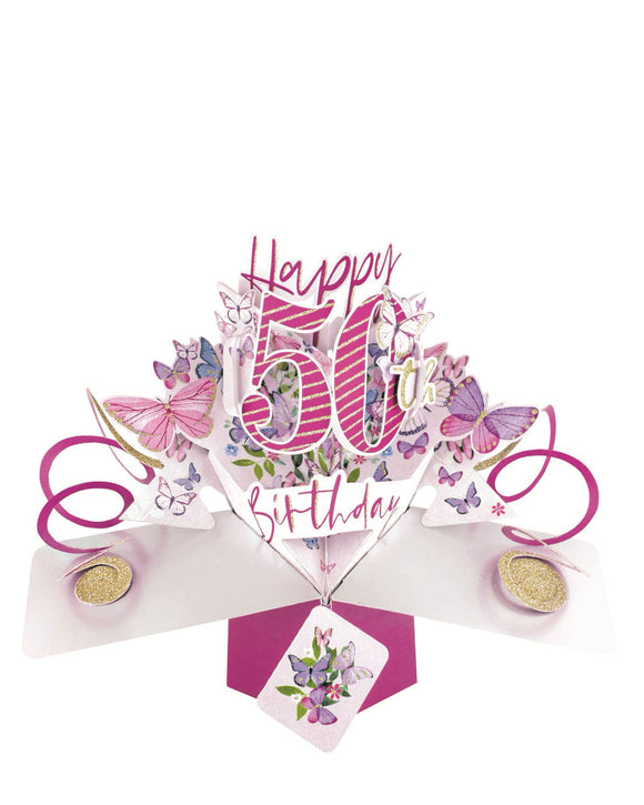 50th Birthday - 3d Second Nature pop up card