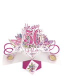50th Birthday - 3d Second Nature pop up card