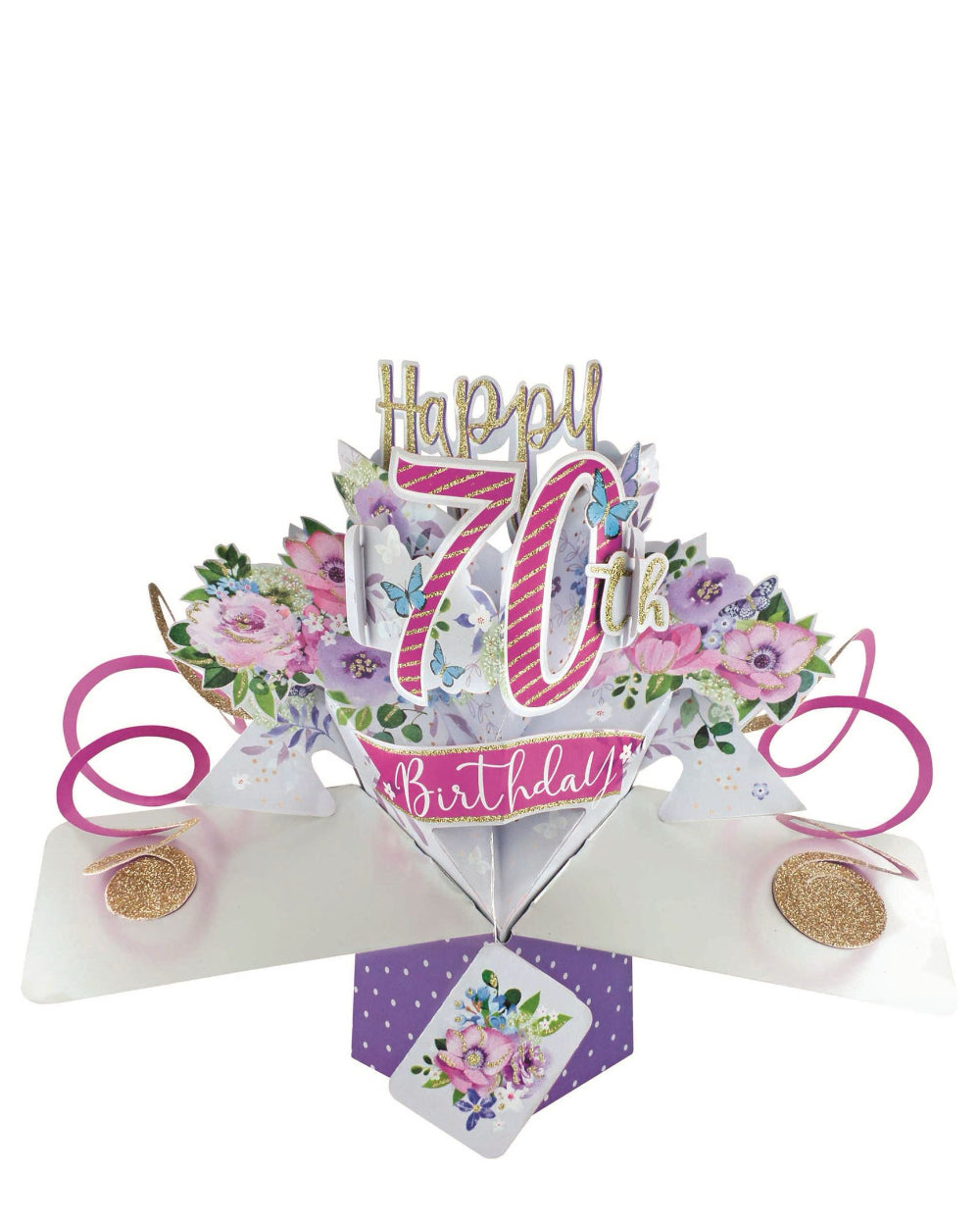 70th Birthday - 3d pop up Birthday card