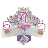 70th Birthday - 3d pop up Birthday card