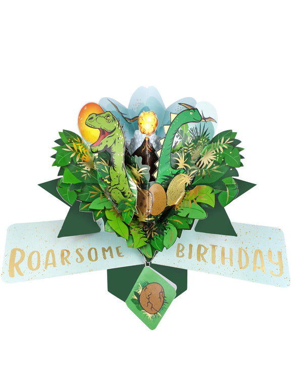 Roarsome Birthday - 3d pop up card