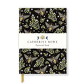 This beautiful password book from hardback book is covered, front and back, with illustrations by Catherine Rowe showing bees and foliage against a black background.
