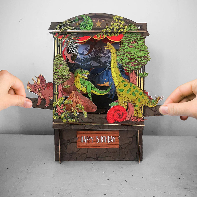 Dinosaur theatre - 3d pop up Birthday card