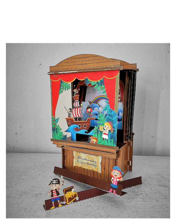 Pirate Ship Theatre -  3d pop up Birthday card