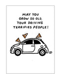 Your driving terrifies people - birthday card
