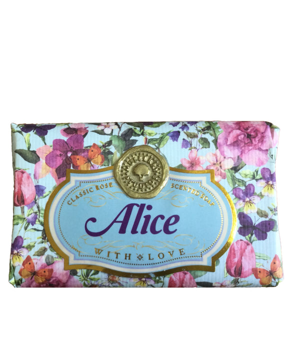 Alice - Anita Personalised rose-scented gift soap