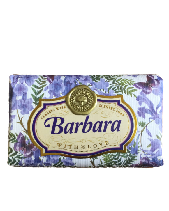 Barbara - Brenda Personalised rose-scented gift soap