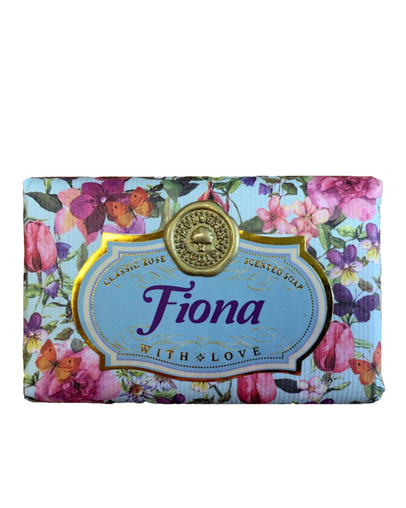 Fiona Personalised rose-scented gift soap