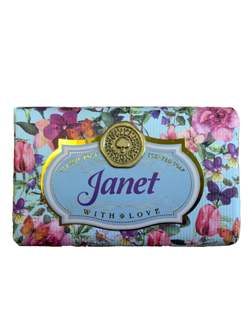 Jackie - June Personalised rose-scented gift soap