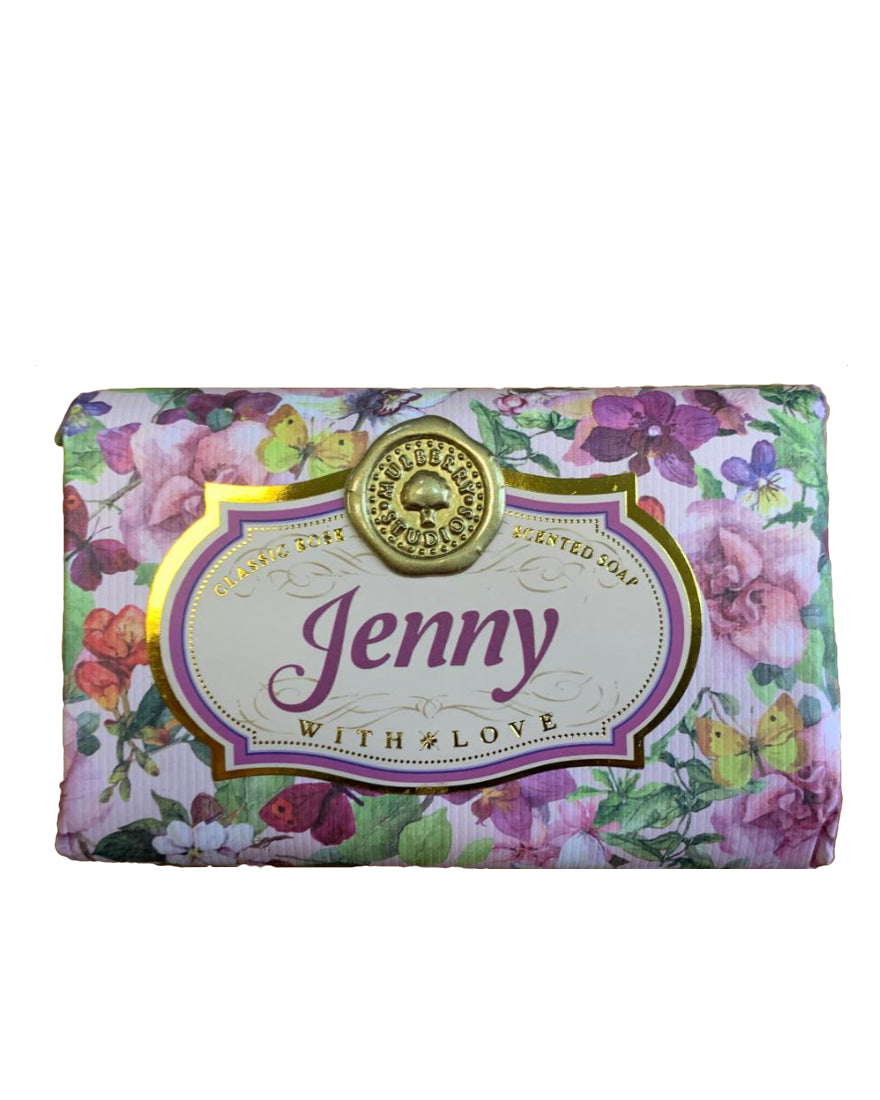 Jackie - June Personalised rose-scented gift soap
