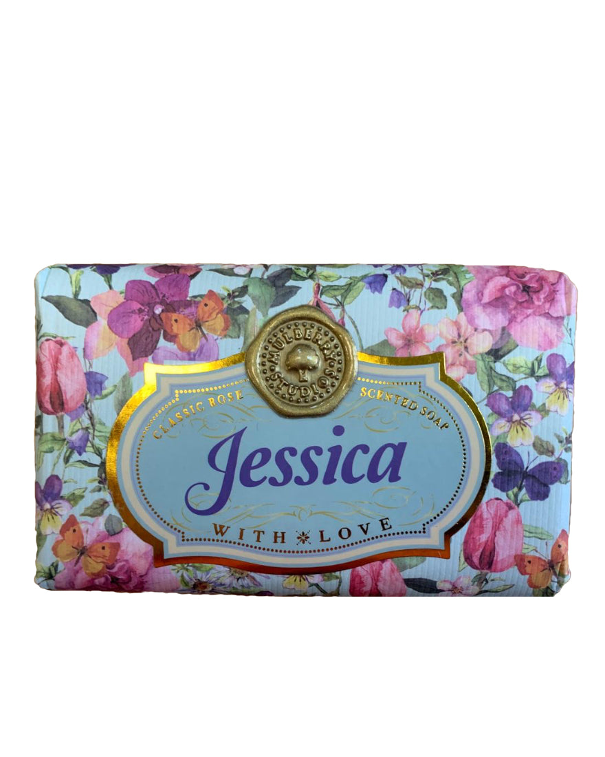 Jackie - June Personalised rose-scented gift soap