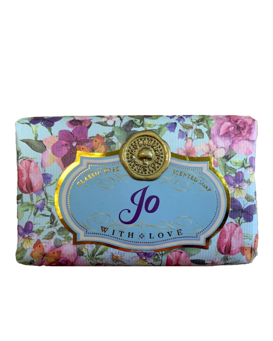 Jackie - June Personalised rose-scented gift soap