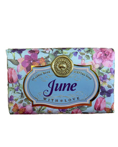 Jackie - June Personalised rose-scented gift soap