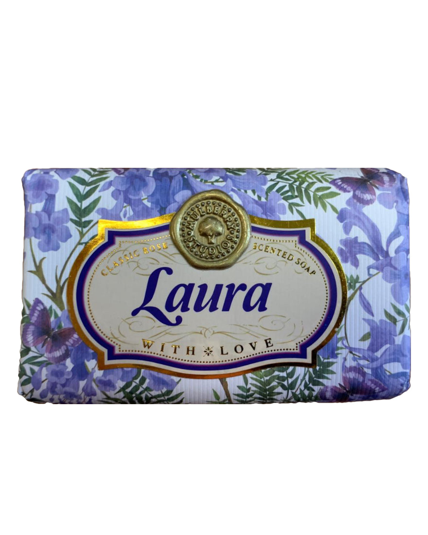 Laura - Lynn Personalised rose-scented gift soap
