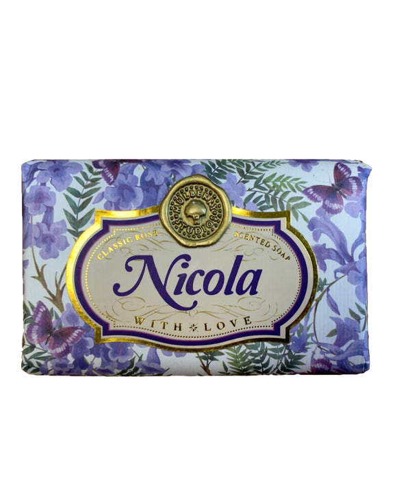 Natalie - Nicola Personalised rose-scented gift soap