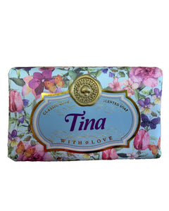 Tina - Tracey Personalised rose-scented gift soap