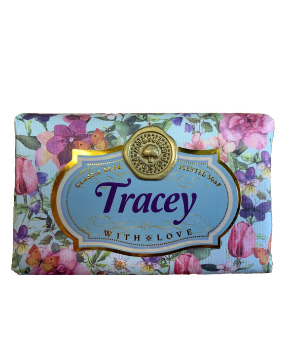 Tina - Tracey Personalised rose-scented gift soap