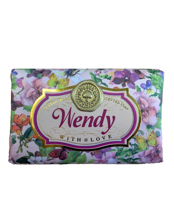 Wendy Personalised rose-scented gift soap