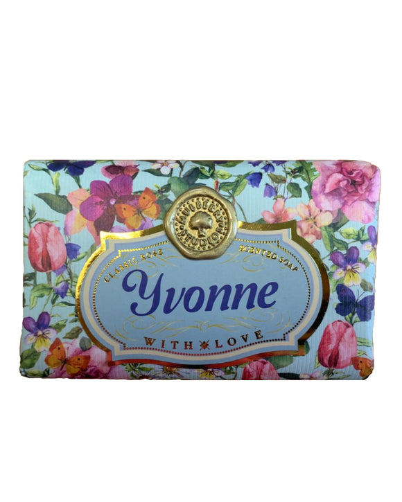 Yvonne Personalised rose-scented gift soap