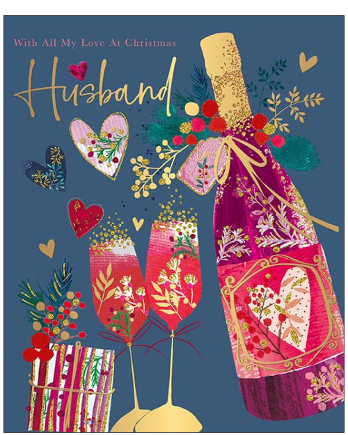 Husband - Large Christmas card